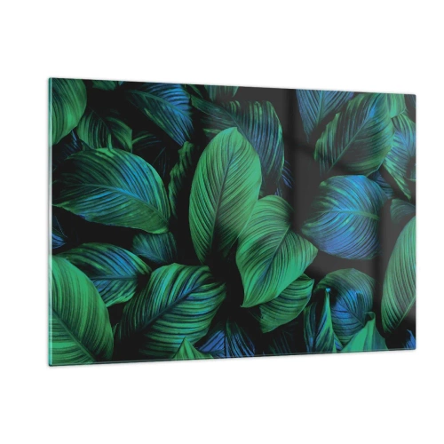 Glass picture - In a Green Crowd - 120x80 cm