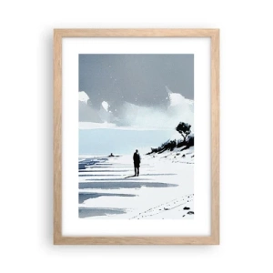 Poster in light oak frame - All Alone - 30x40 cm