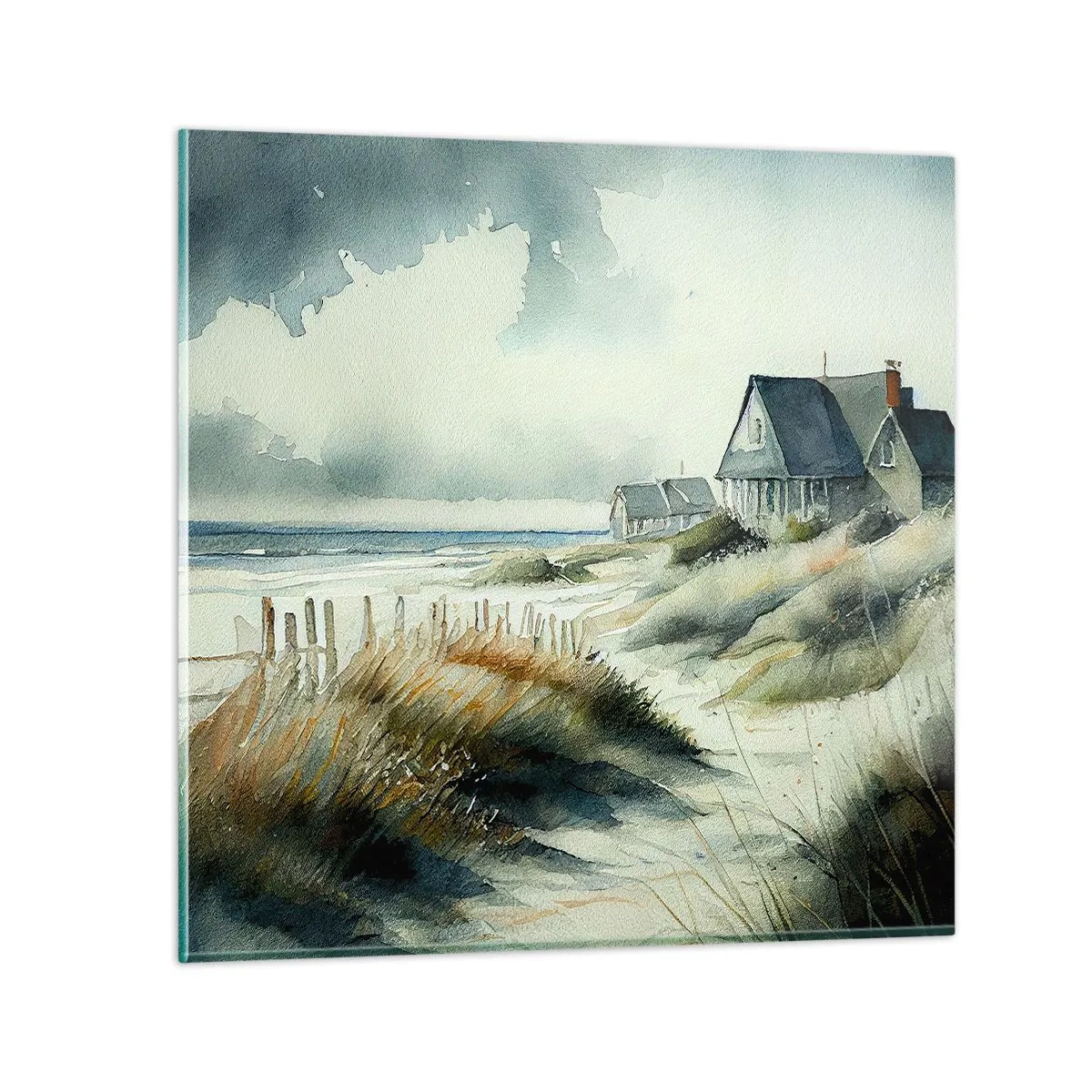 Glass picture - Away from the Hustle and Bustle - 30x30 cm