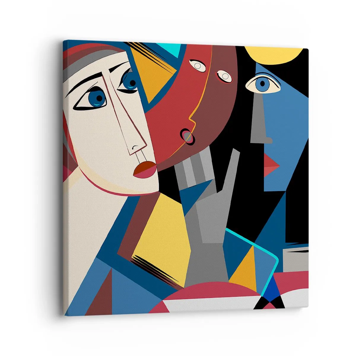 Canvas picture - Conversation of Cubists - 30x30 cm