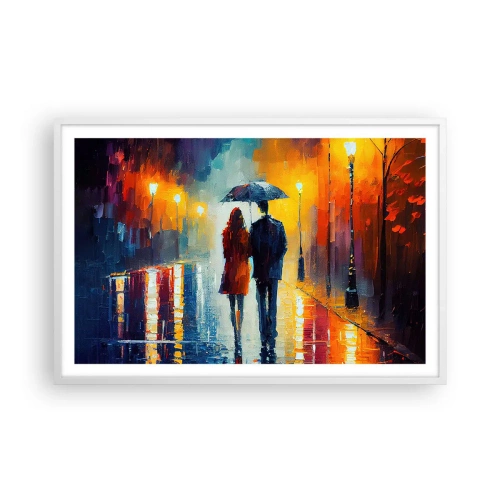 Poster in white frmae - Together - Colourful Night - 91x61 cm