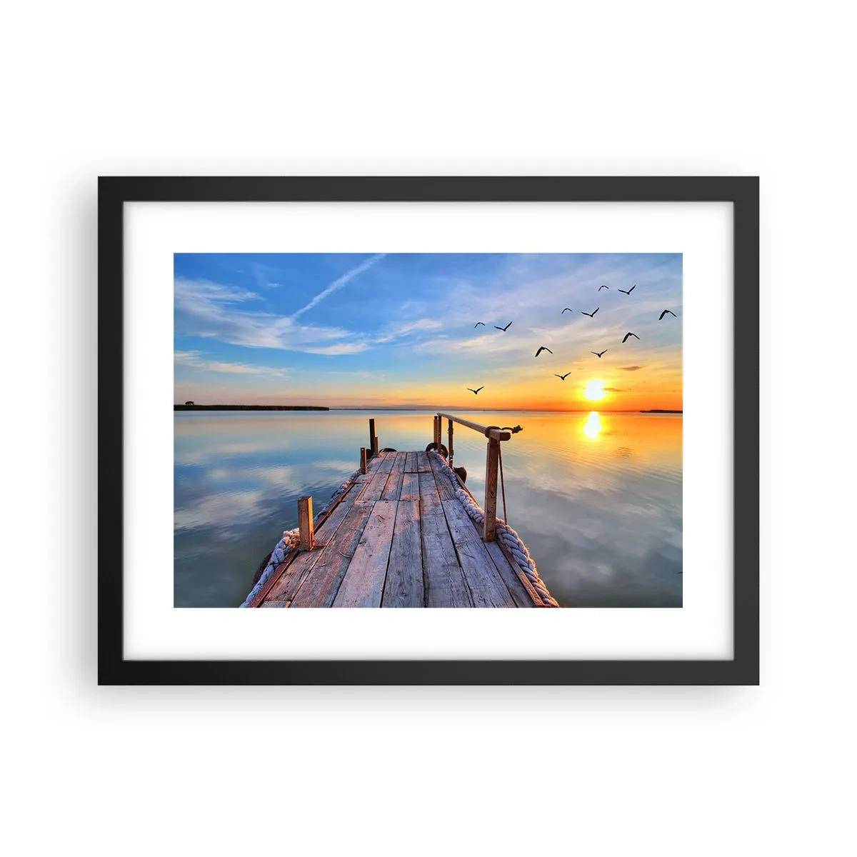 Poster in black frame - Walk towards the Sun - 40x30 cm