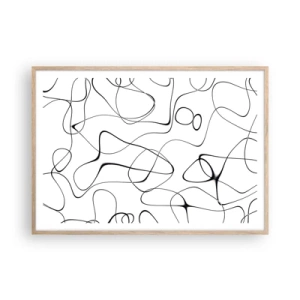 Poster in light oak frame - Life Paths, Trails of Fortune - 100x70 cm