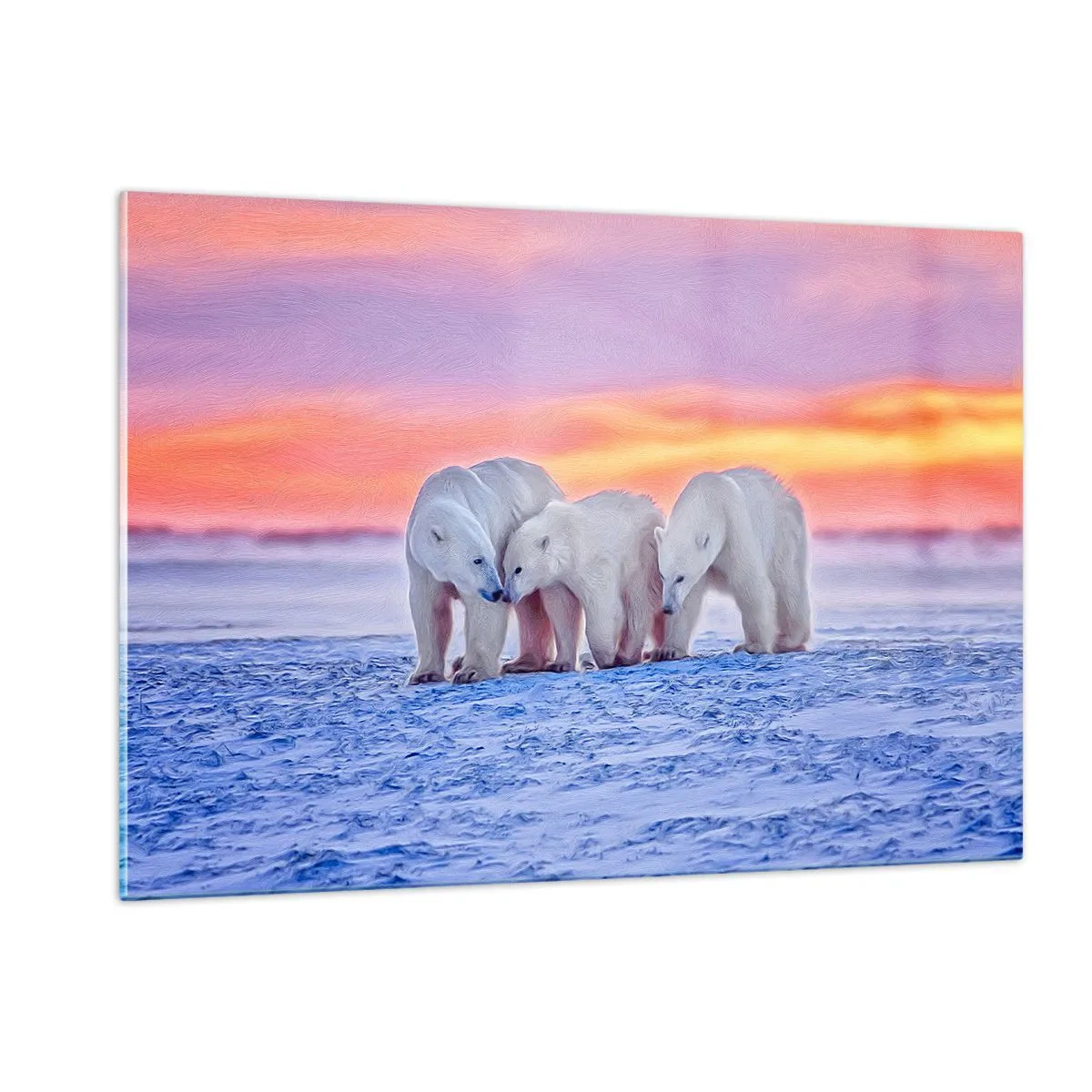 Glass picture - Family Warmth Is Enough - 120x80 cm