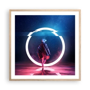 Poster in light oak frame - Between Worlds - 60x60 cm