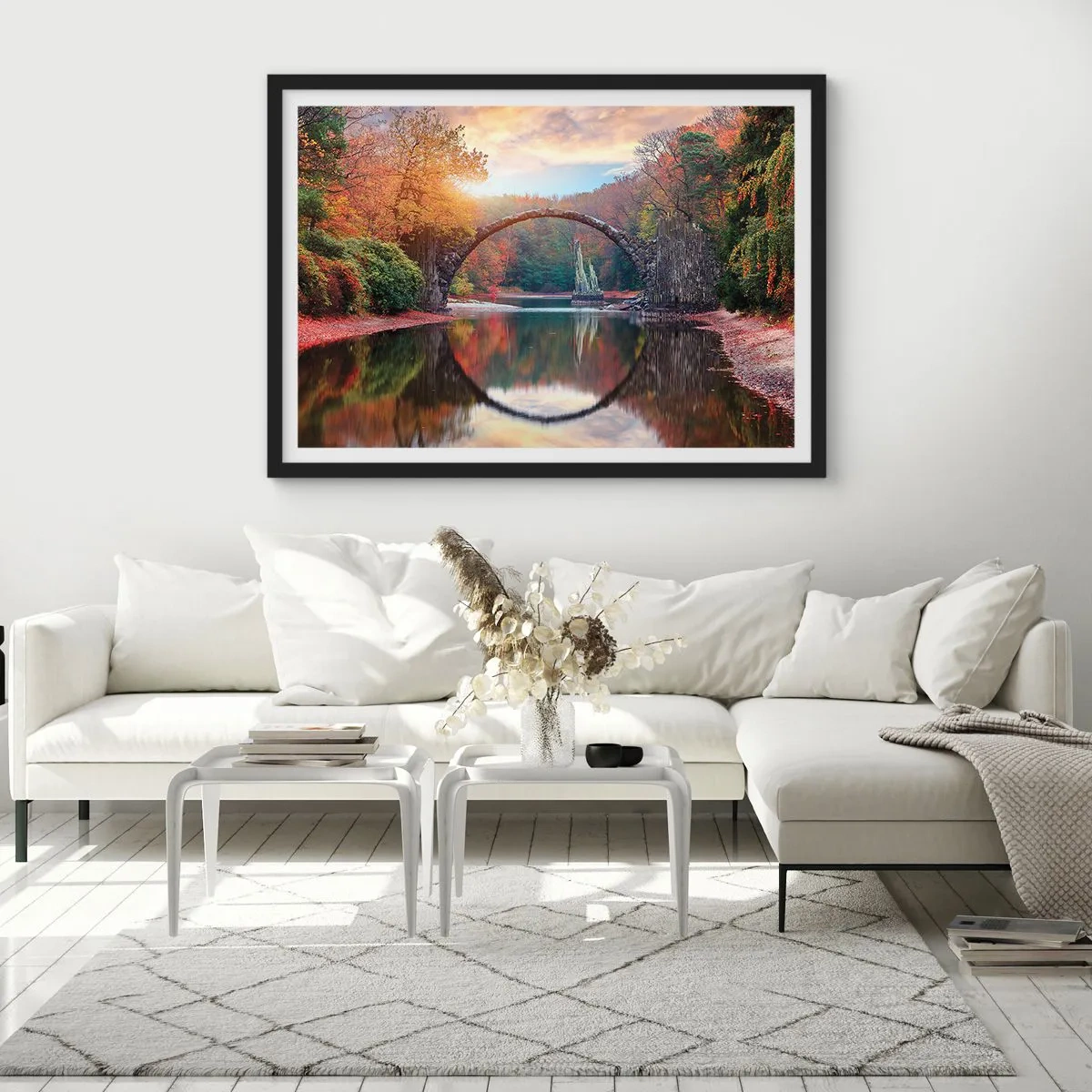 Poster in black frame - On the Other Side of a Mirror - 50x40 cm