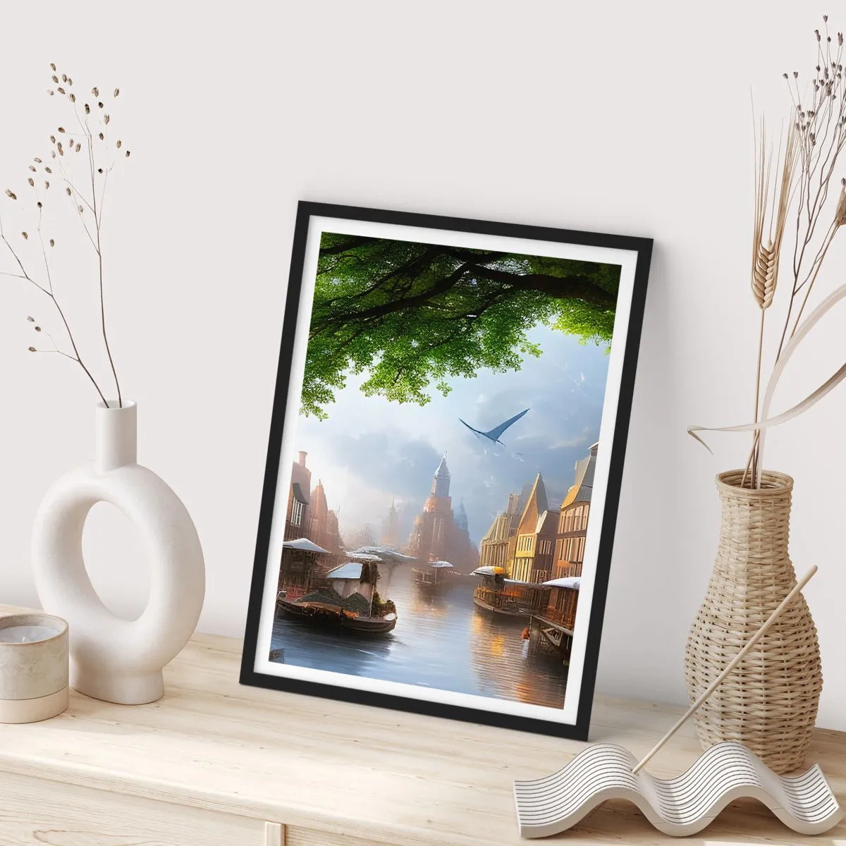 Poster in black frame - Dutch Urban Landscape - 30x40 cm