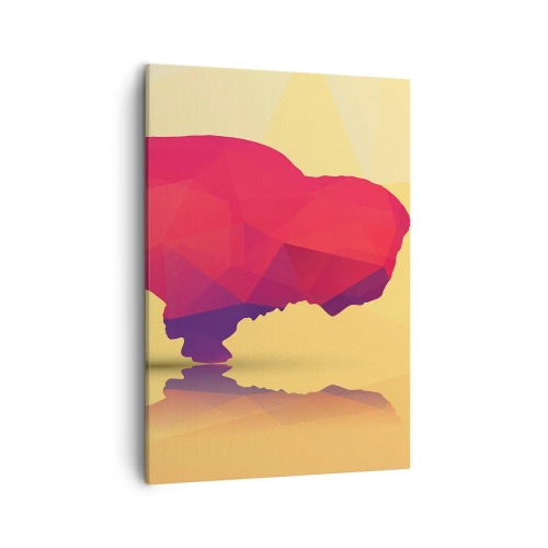 Canvas picture - Amarantine Power of a Bison - 50x70 cm