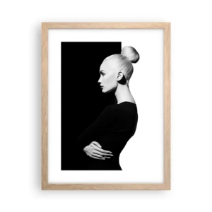 Poster in light oak frame - Simply a Woman - 30x40 cm
