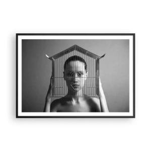 Poster in black frame - A Bit Surrealistic Portrat - 100x70 cm