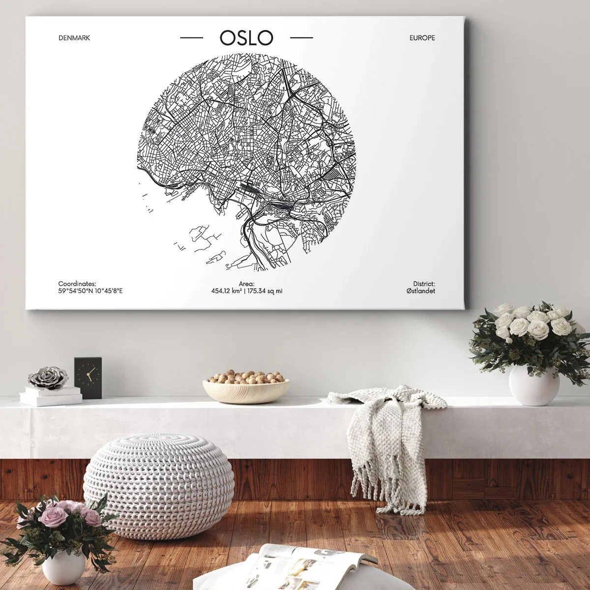 Canvas picture - Anatomy of Oslo - 120x80 cm
