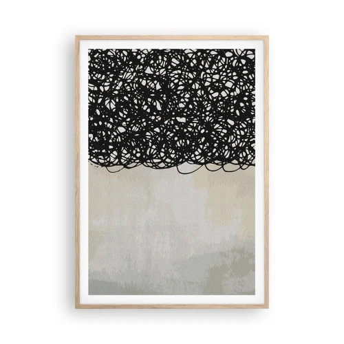 Poster in light oak frame - Abstract Squibs - 70x100 cm
