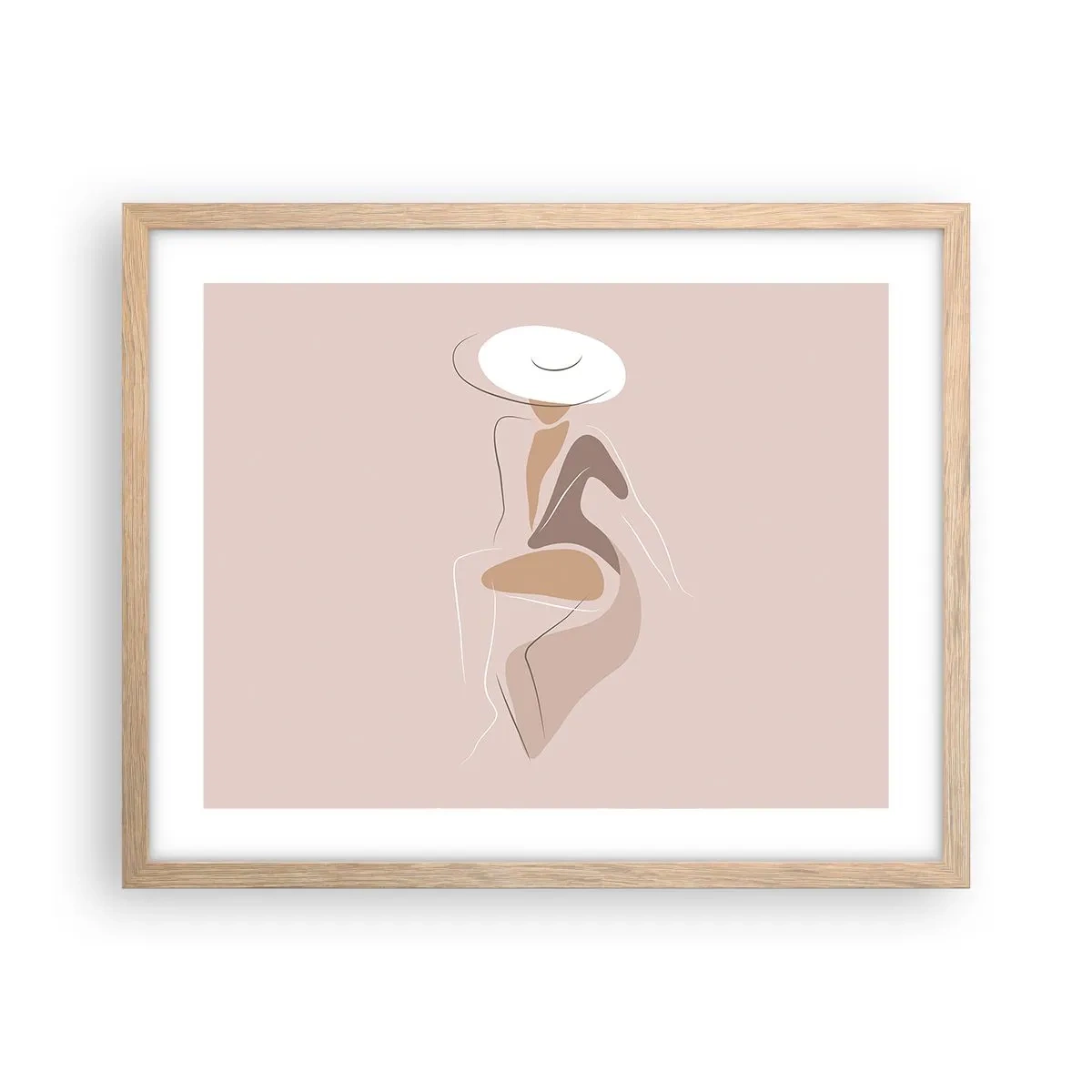 Poster in light oak frame - Being a Lady - 50x40 cm