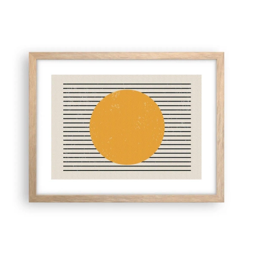 Poster in light oak frame - Power of Simplicity - 40x30 cm