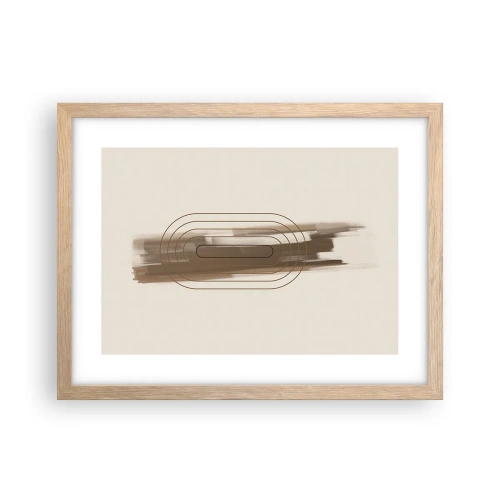 Poster in light oak frame - Blast of Grey - 40x30 cm