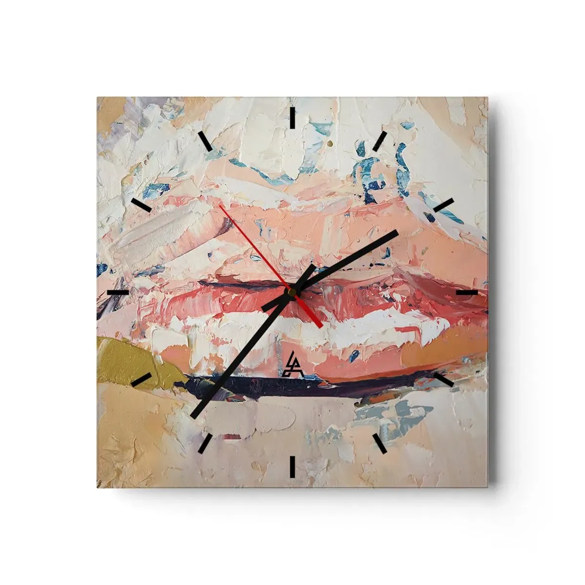 Wall clock - Clock on glass - It Awakens the Senses - 30x30 cm