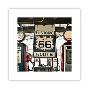 Poster - American Retro Trip - 30x30 cm
