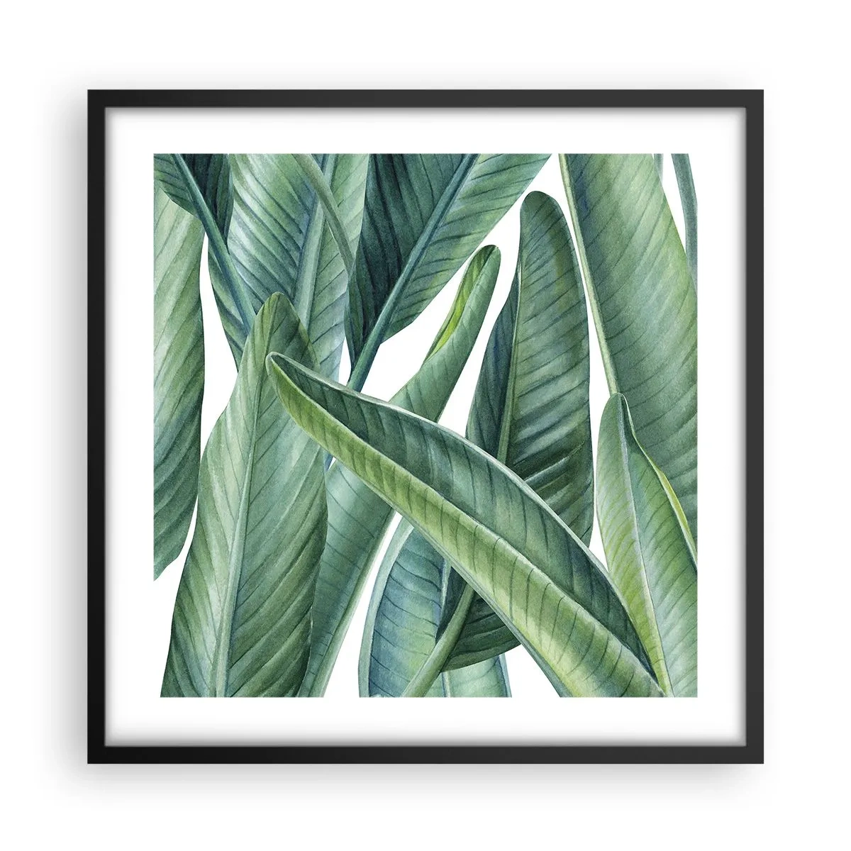 Poster in black frame - Only Green Itself - 50x50 cm