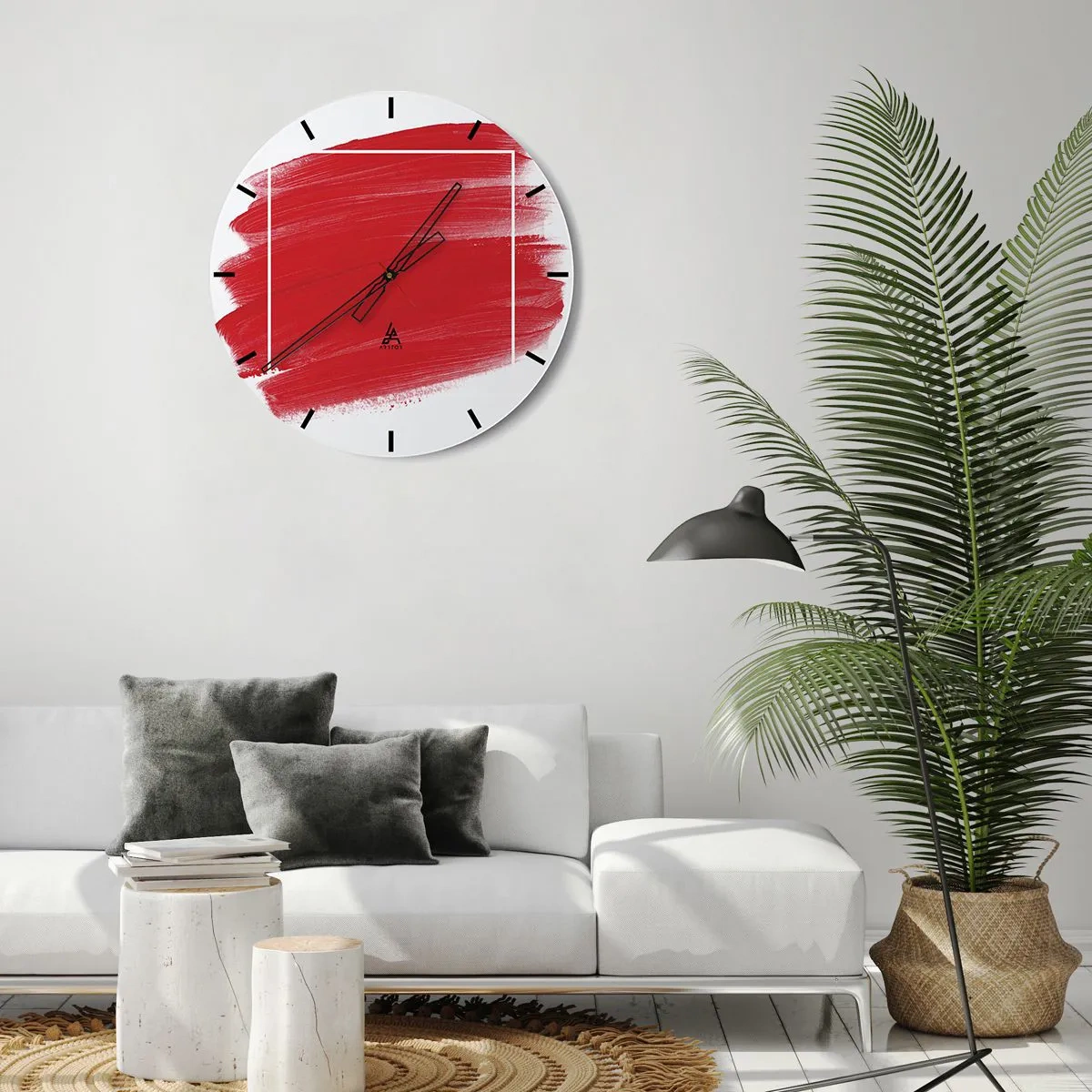 Wall clock - Clock on glass - Without a Frame - 40x40 cm