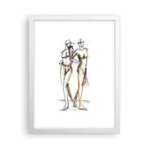 Poster in white frmae - Study of Grace - 30x40 cm
