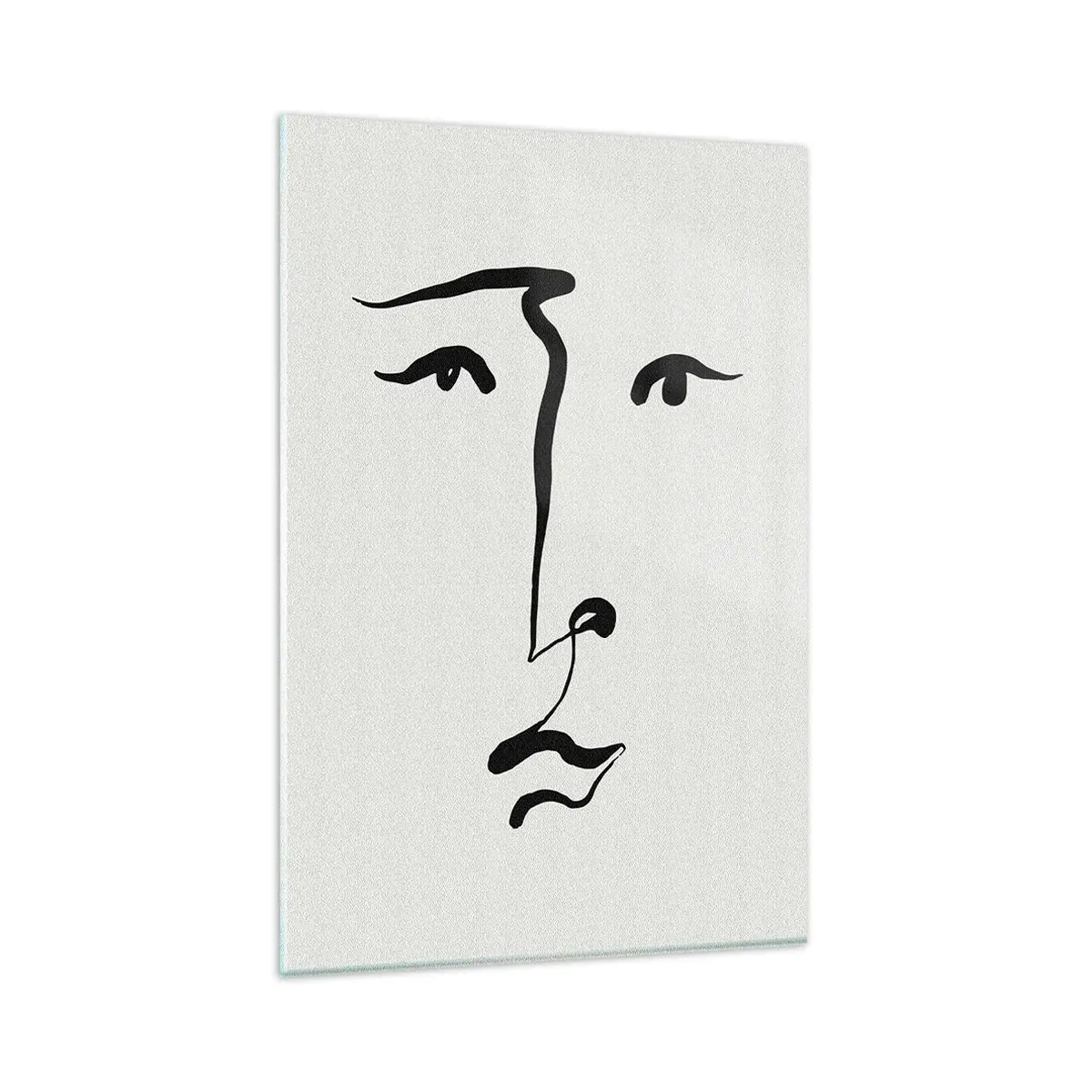 Glass picture - Portrait with One Stroke - 80x120 cm