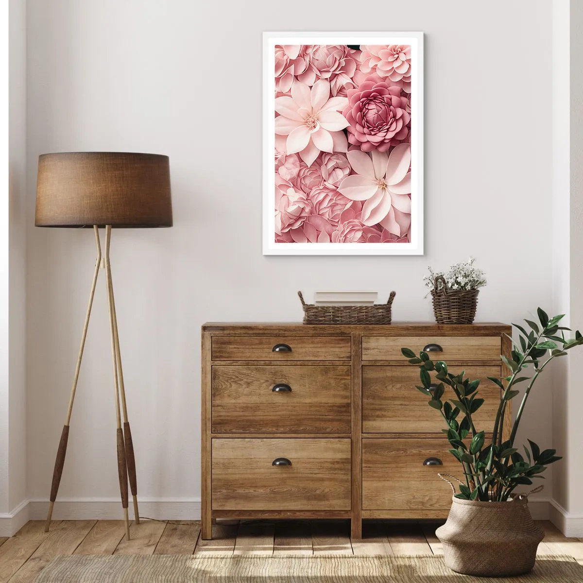 Poster in white frmae - In Pink Petals - 40x50 cm