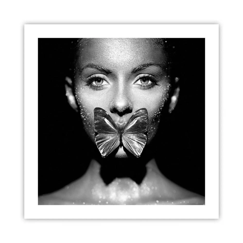 Poster - Butterfly Kiss - 50x50 cm