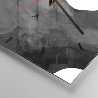 Clock face with lines