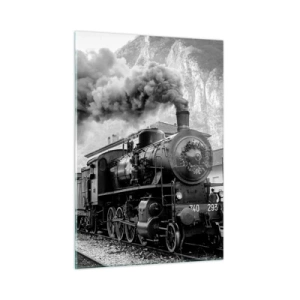 Glass picture - Standing at the Station... - 50x70 cm