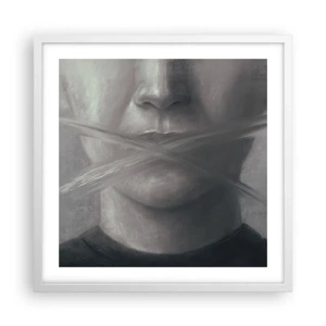 Poster in white frmae - Not a Word - 50x50 cm