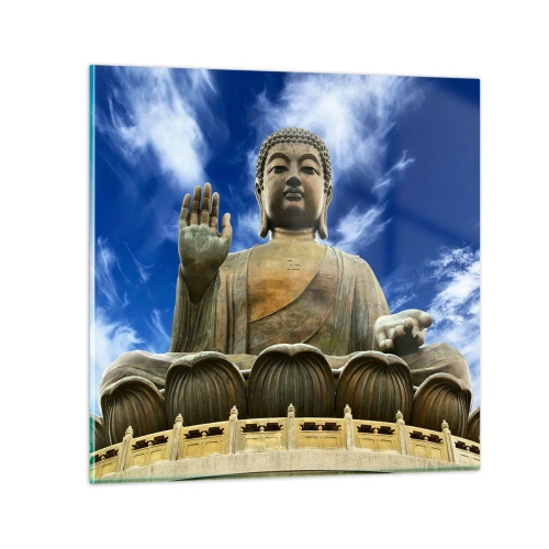 Glass picture - Live Without Fear - 60x60 cm