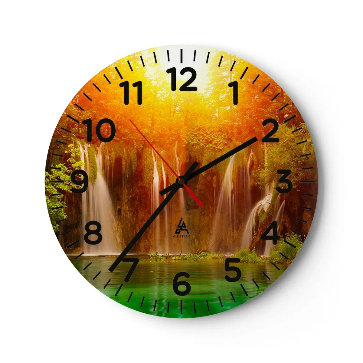 Wall clock - Clock on glass - In the Sun and in the Shade - 40x40 cm