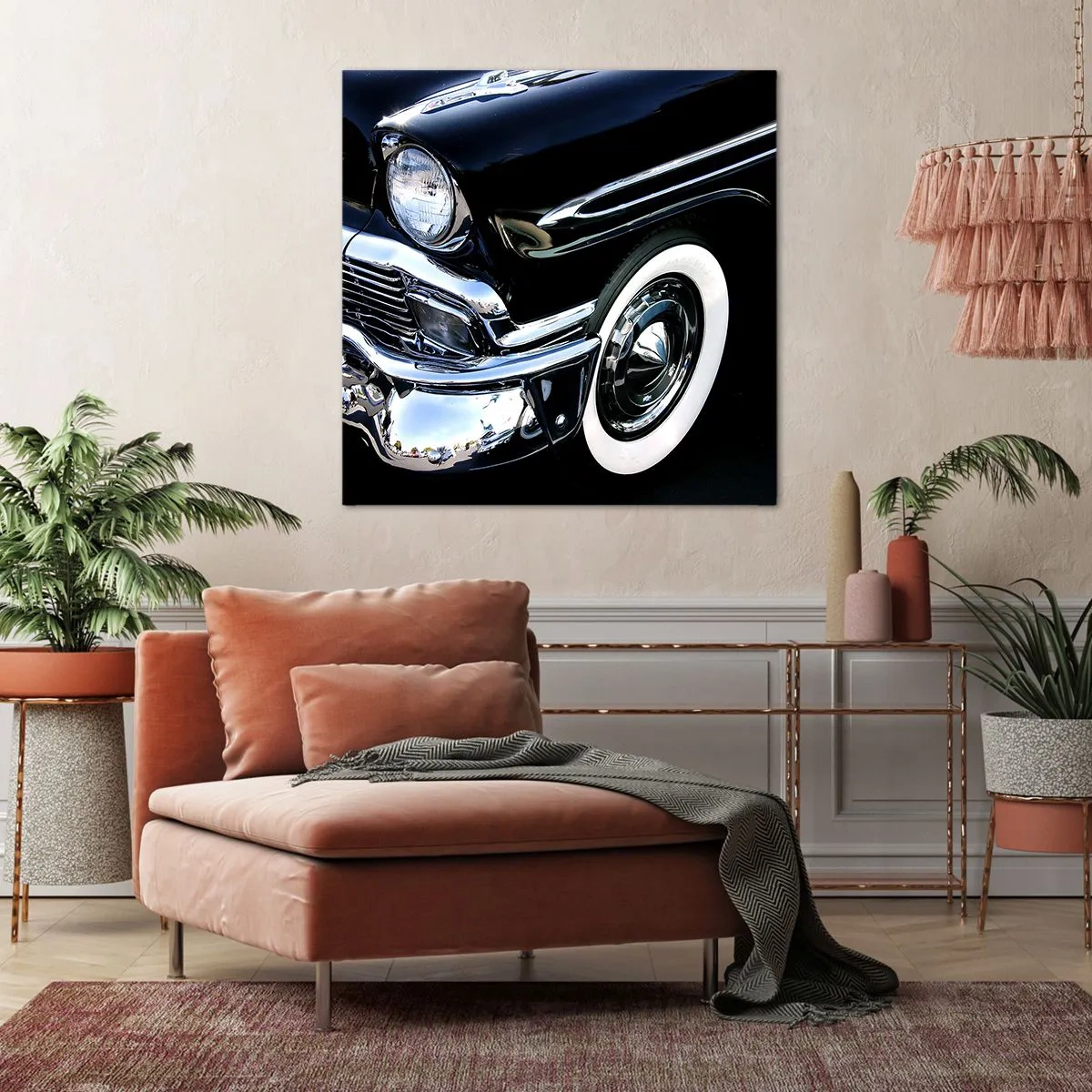 Canvas picture - Classics in Silver, Black and White - 70x70 cm