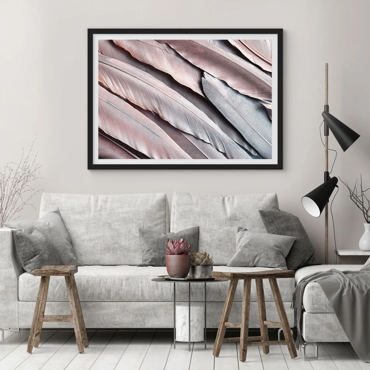 Poster in black frame - In Pink Silverness - 70x50 cm