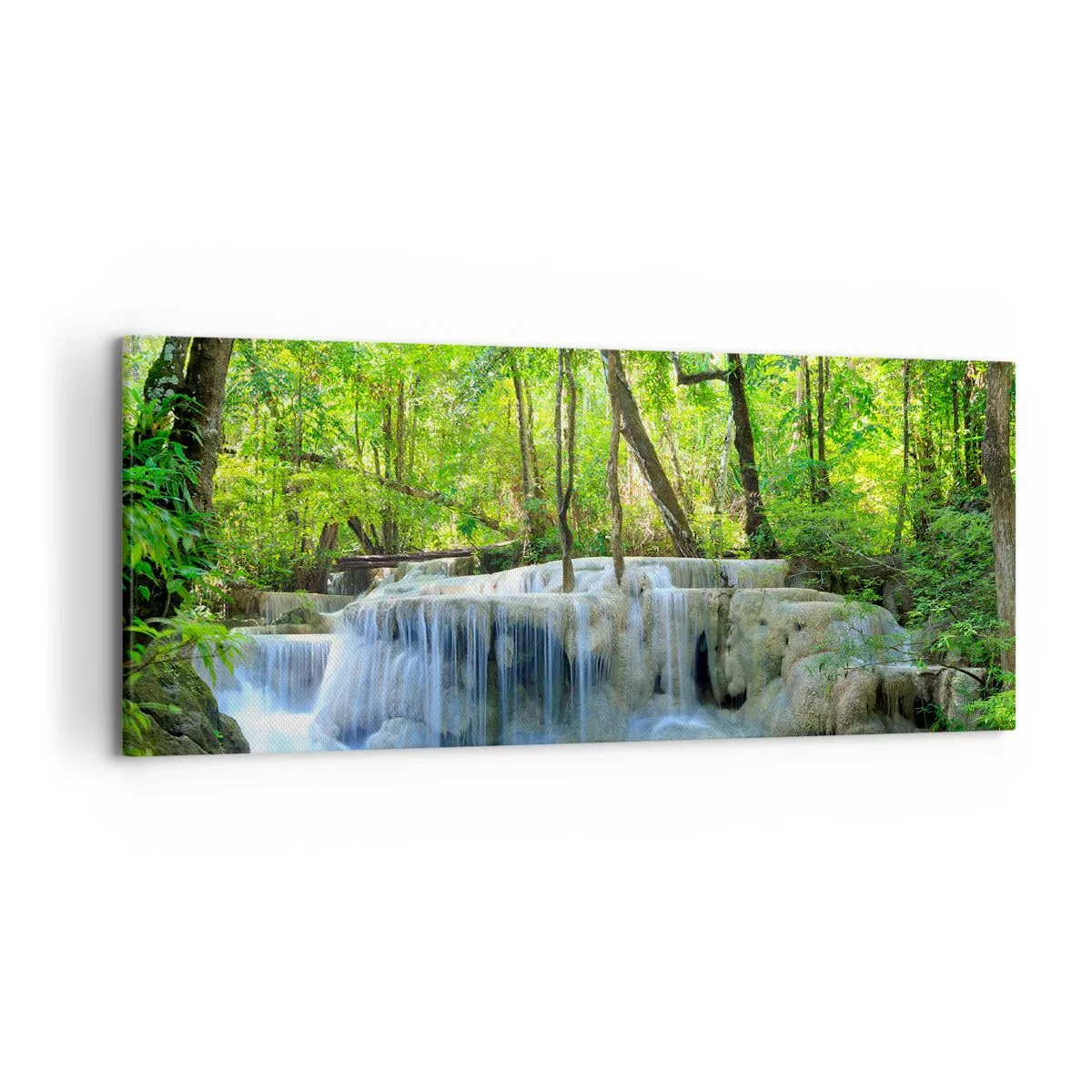 Canvas picture - Drowning in Turquoise and Green - 120x50 cm