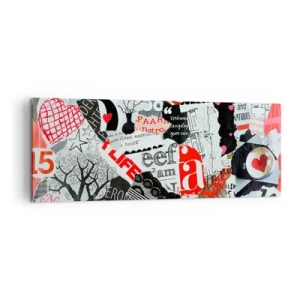 Canvas picture - Hipster's Collage - 140x50 cm