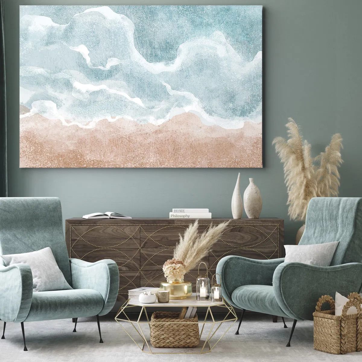 Canvas picture - Cloudy Abstract - 100x70 cm