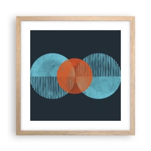 Poster in light oak frame - Symmetrical Composition - 40x40 cm
