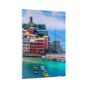 Glass picture - Magical Mediterranean Town - 50x70 cm