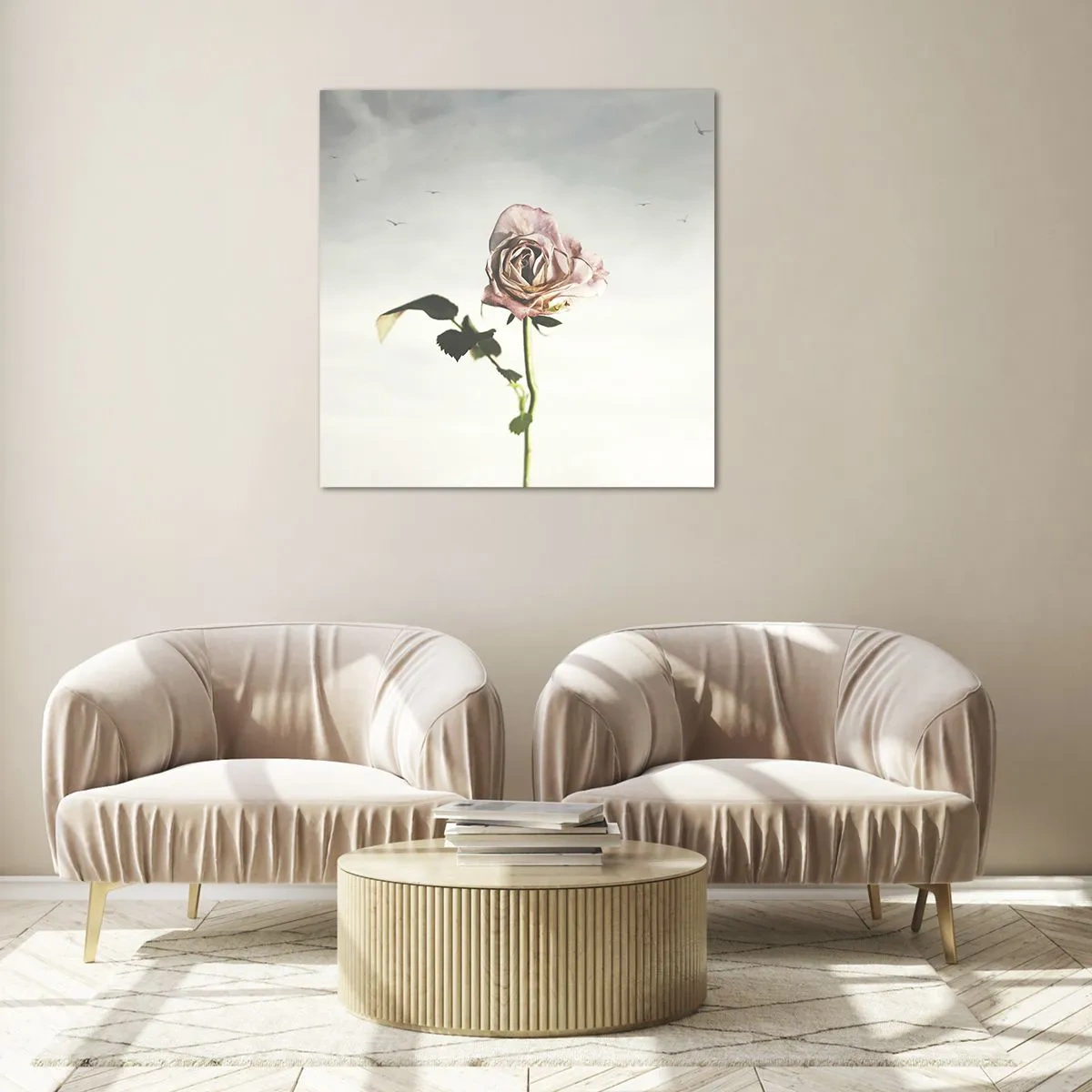 Glass picture - Welcoming of Spring - 50x50 cm