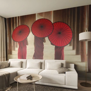 Self-Adhesive Photo Wallpaper Deluxe Sticker - On the Way to Pure Country - Asia, Burma, Women - 350x256 cm