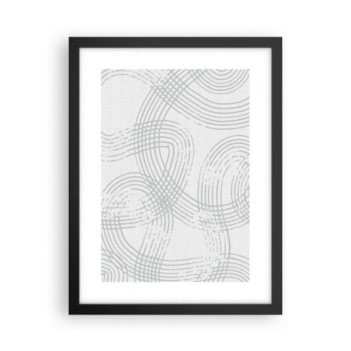 Poster in black frame - No Straight Line - 30x40 cm