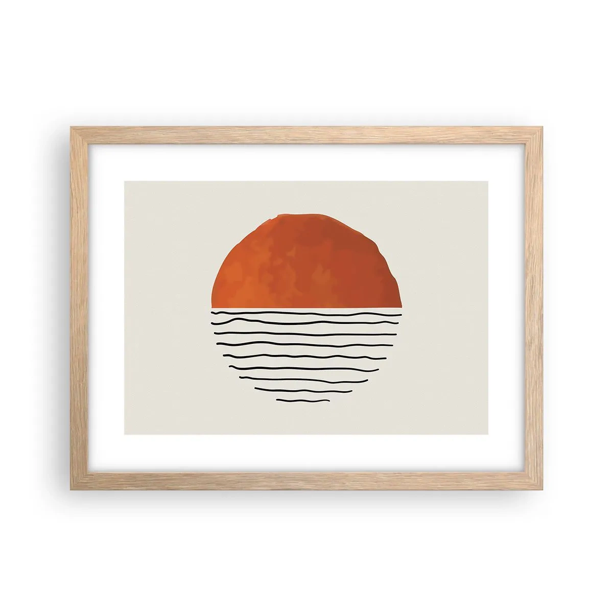 Poster in light oak frame - In Japanese Style - 40x30 cm