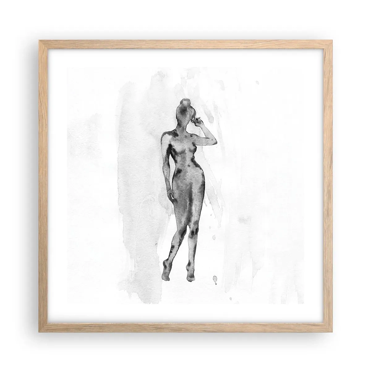 Poster in light oak frame - Study of Ideal of Feminity - 50x50 cm
