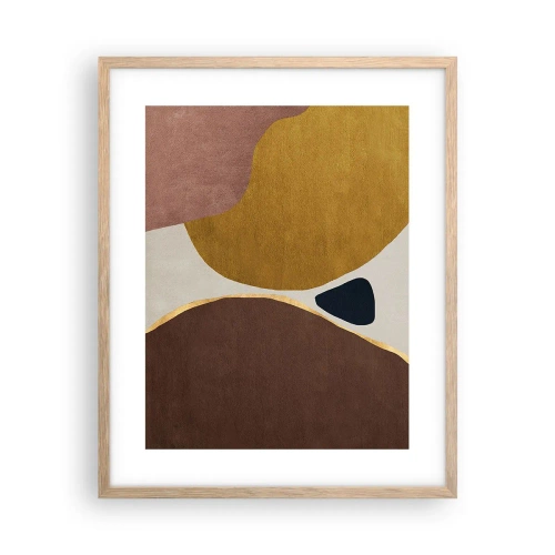 Poster in light oak frame - Abstract - Place in sSace - 40x50 cm