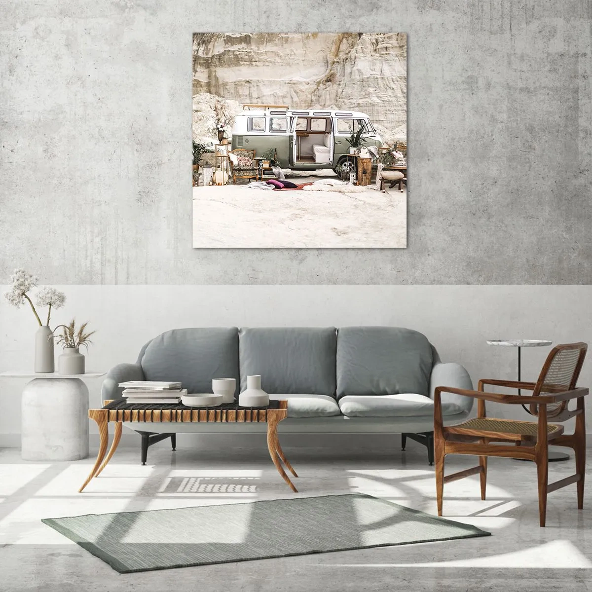 Glass picture - Time to Start the Trip - 40x40 cm