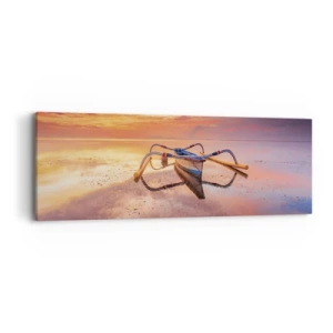 Canvas picture - Tranquility of Tropical Evening - 90x30 cm