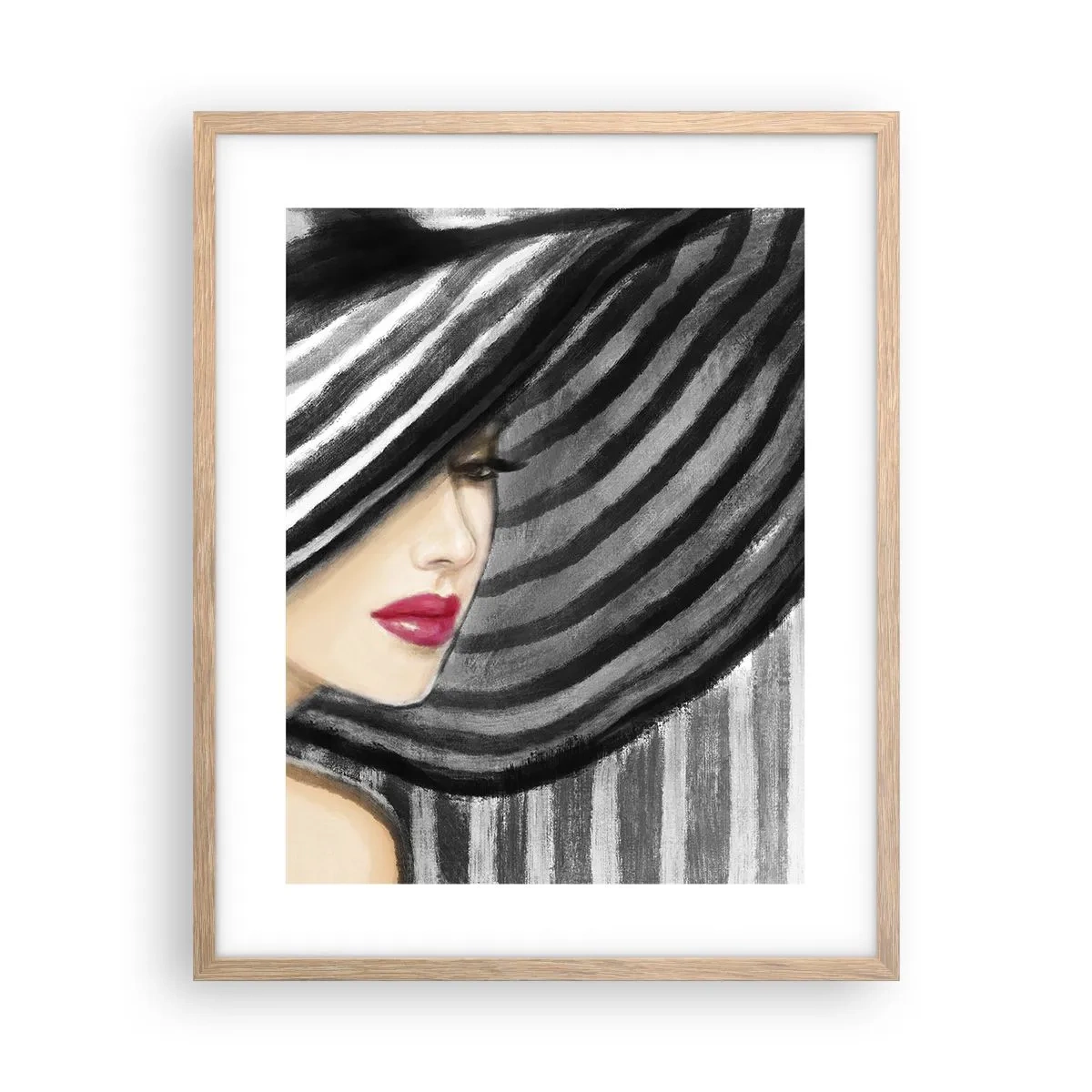 Poster in light oak frame - Where Can I Find You? - 40x50 cm