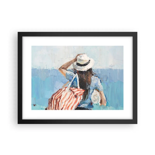 Poster in black frame - Welcome to Holiday - 40x30 cm