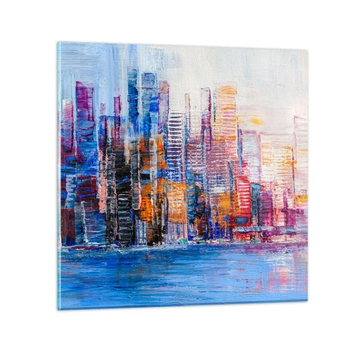 Glass picture - Joyful Metropolis - 70x70 cm